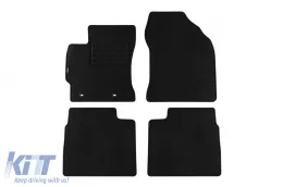image-39-Doppelschichtige Teppichfußmatten geeignet für Toyota Corolla 2014-2017, aus Rex-Gewebe, Set von 4 Stück, schwarz