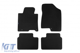 image-48-Doppelschichtige Teppichfußmatten geeignet für Kia Ceed, Pro Ceed 2012-2018, aus Rex-Gewebe, Set von 4 Stück, schwarz