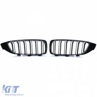 Doppelslat-Kühlergrill Performance Hochglanz Schwarz geeignet für BMW 4er F32 F33 F36 F82 F83-image-6206414