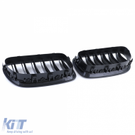 Doppelslat-Kühlergrill Performance Hochglanz Schwarz geeignet für BMW 5er F10 F11 2010-2017-image-6257440