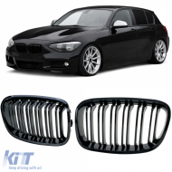 image-9-Doppelslatte Nierengrill Performance glänzend schwarz geeignet für BMW 1er F20 F21 2010-2014