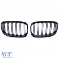Doppelslatte Nierengrill Performance glänzend schwarz geeignet für BMW 1er F20 F21 2010-2014-image-6192862