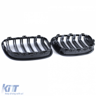 Doppelslatte Nierengrill Performance glänzend schwarz geeignet für BMW 1er F20 F21 2010-2014-image-6192864