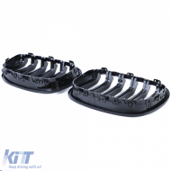 Doppelslatte Nierengrill Performance glänzend schwarz geeignet für BMW 1er F20 F21 2010-2014-image-6192865