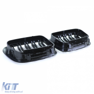 Doppelslatten-Nierengrill Performance in Hochglanzschwarz geeignet für BMW 3er E46 1998-2001-image-6207197