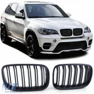 image-57-Doppelslatten-Nierenkühlergrill, Leistung, schwarz, geeignet für BMW X5 E70 X6 E71 ab 2006