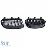 Doppelslatz Kühlergrill in Hochglanz, geeignet für BMW E81 E82 E87 E88 ab 2007-image-6201765