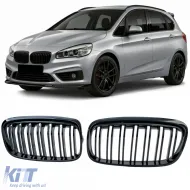 image-46-Doppelsteg Kühlergrill in glänzendem Schwarz, geeignet für BMW 2er Active Tourer F45 2014-2017