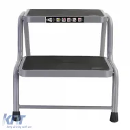 Doppelstufenleiter für Wohnwagen, 2-stufige Plattform, belastbar bis zu 150kg-image-6204223