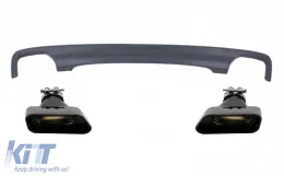 image-10-Double diffuseur pour BMW 5er F10 11 Berline Touring 11-17 Echappement 550i Look