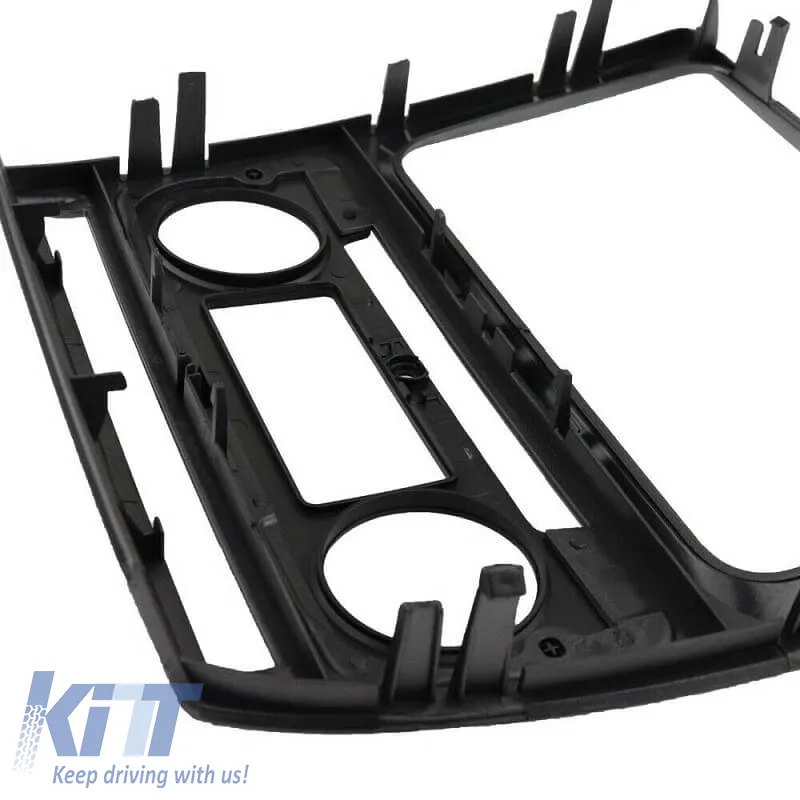 Double DIN (2DIN) Facia Plate suitable for Skoda Octavia 1Z 09-13 With Automatic AC Black Silver 1 pc