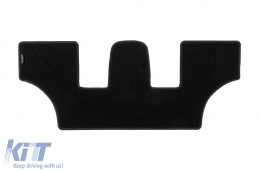 Double-layer carpet floor mat suitable for Hyundai Santa Fe after 2020 for vehicles with 7 seats, 3rd row, set of 1 piece, black - ABFMH6021750