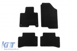 Double-layer carpet floor mats by Petex, Rex fabric suitable for Kia Sportage after 2022, without hybrid version, set of 4 pieces, black