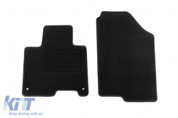 Double-layer carpet floor mats by Petex, Rex fabric suitable for Kia Sportage after 2022, without hybrid version, set of 4 pieces, black-image-6239505