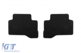 Double-layer carpet floor mats by Petex, Rex fabric suitable for Hyundai Kona hybrid 2019-2023, set of 4 pieces, black-image-6239531