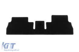 Double-layer carpet floor mats by Petex, Rex fabric suitable for Citroen Berlingo after 2019, 5 seats, set of 3 pieces, black-image-6239555