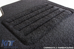 Double-layer carpet floor mats by Petex, Rex fabric suitable for Citroen Xsara 2000-2006, set of 4 pieces, black-image-6239846