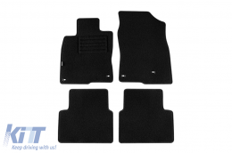 image-67-Double-layer carpet floor mats by Petex, Rex fabric suitable for Honda Civic X after 2017, 5 doors, set of 4 pieces, black
