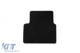 Double-layer carpet floor mats by Petex, Rex fabric suitable for Honda Civic X after 2017, 5 doors, set of 4 pieces, black-image-6240868