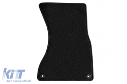 Double-layer carpet floor mats by Petex, Rex fabric suitable for Audi A6 sedan, estate, Allroad 2011-2018, A7 2010-2018, set of 4 pieces, black-image-6241317