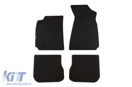 Double-layer carpet floor mats suitable for Audi A4 1997-1999, made of Rex fabric, set of 4 pieces, black - ABFMA6021692