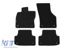 Double-layer carpet floor mats suitable for Audi A3 Sportback, sedan 2016-2020, A3 E-Tron after 2014, set of 4 pieces, black. - ABFMA6021696