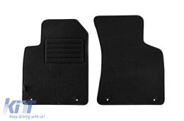 Double-layer carpet floor mats suitable for Audi TT coupe, convertible 1999-2006, set of 2 pieces, black - ABFMA6021858