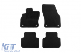 Double-layer carpet floor mats suitable for Audi Q3 after 2018, set of 4 pieces, black - ABFMA6021870