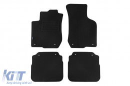 Double-layer carpet floor mats suitable for Audi A3 1998-2003, made of Rex fabric, set of 4 pieces, black - ABFMA6021933