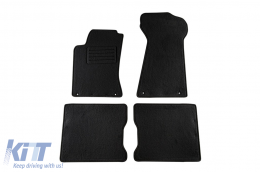 Double-layer carpet floor mats suitable for Audi 80 sedan, coupe, estate 1991-1995, set of 4 pieces, black - ABFMA6022017