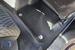 Double-layer carpet floor mats suitable for Audi A6 sedan, estate 2004-2006, set of 4 pieces, black-image-6241038