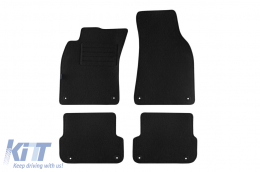 image-53-Double-layer carpet floor mats suitable for Audi A6 sedan, estate 2006-2011, set of 4 pieces, black