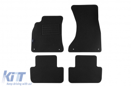 image-71-Double-layer carpet floor mats suitable for Audi A4 sedan, estate 2007-2015, A4 Allroad, A5 Sportback 2009-2016, made of Rex fabric, set of 4 pieces, black
