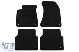 Double-layer carpet floor mats suitable for Audi A8 2010-2017 short wheelbase, set of 4 pieces, black - ABFMA6022128