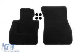 Double-layer carpet floor mats suitable for BMW 1 series F40 after 2019, set of 4 pieces, black-image-6239578