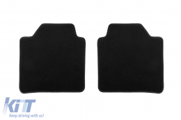 Double-layer carpet floor mats suitable for BMW 3 series F34 GT 2013-2019, made of Rex fabric, set of 4 pieces, black-image-6240518