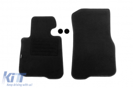 Double-layer carpet floor mats suitable for BMW 4 series F33 convertible after 2014, set of 4 pieces, black-image-6240539
