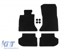 image-74-Double-layer carpet floor mats suitable for BMW 5 series F10 sedan, F11 estate 2013-2017, set of 4 pieces, black