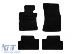 Double-layer carpet floor mats suitable for BMW 6 series E63 coupe 2004-2011, set of 4 pieces, black - ABFMB6021759
