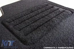 Double-layer carpet floor mats suitable for BMW 6 series E63 coupe 2004-2011, set of 4 pieces, black-image-6239783