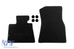 Double-layer carpet floor mats suitable for BMW X5 G05 after 2018, set of 4 pieces, black-image-6239571
