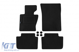 Double-layer carpet floor mats suitable for BMW X3 E83 2004-2010, made of Rex fabric, set of 4 pieces, black - ABFMB6021762