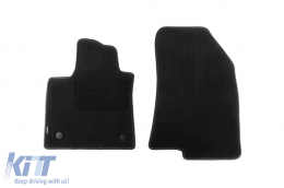 Double-layer carpet floor mats suitable for Dacia Sandero, Sandero Stepway after 2021, set of 4 pieces, black-image-6241291