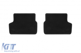 Double-layer carpet floor mats suitable for Dacia Sandero, Sandero Stepway after 2021, set of 4 pieces, black-image-6241292