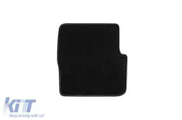 Double-layer carpet floor mats suitable for Fiat Punto EVO 2009-2015, made of Rex fabric, set of 4 pieces, black-image-6240581
