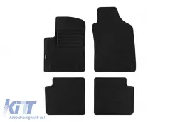 image-5-Double-layer carpet floor mats suitable for Fiat 500, 500C after 2013, made of Rex fabric, set of 4 pieces, black