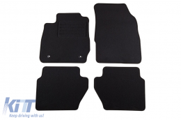 image-64-Double-layer carpet floor mats suitable for Ford Fiesta 2011-2017, made of Rex fabric, set of 4 pieces, black
