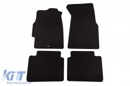 image-1-Double-layer carpet floor mats suitable for Honda Civic 1995-1998, 3 doors, set of 4 pieces, black