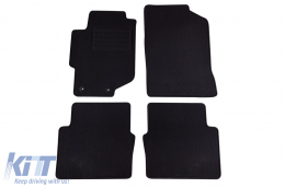 Double-layer carpet floor mats suitable for Honda Accord sedan 1998-2002, made of Rex fabric, set of 4 pieces, black - ABFMH6021813