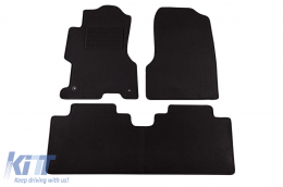 image-19-Double-layer carpet floor mats suitable for Honda Civic 2003-2005, 5 doors, set of 3 pieces, black